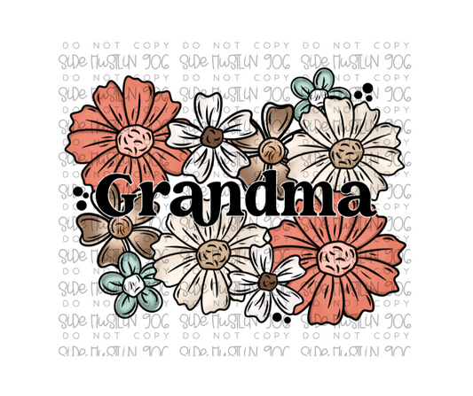 Floral Names-Ready to Press Transfer
