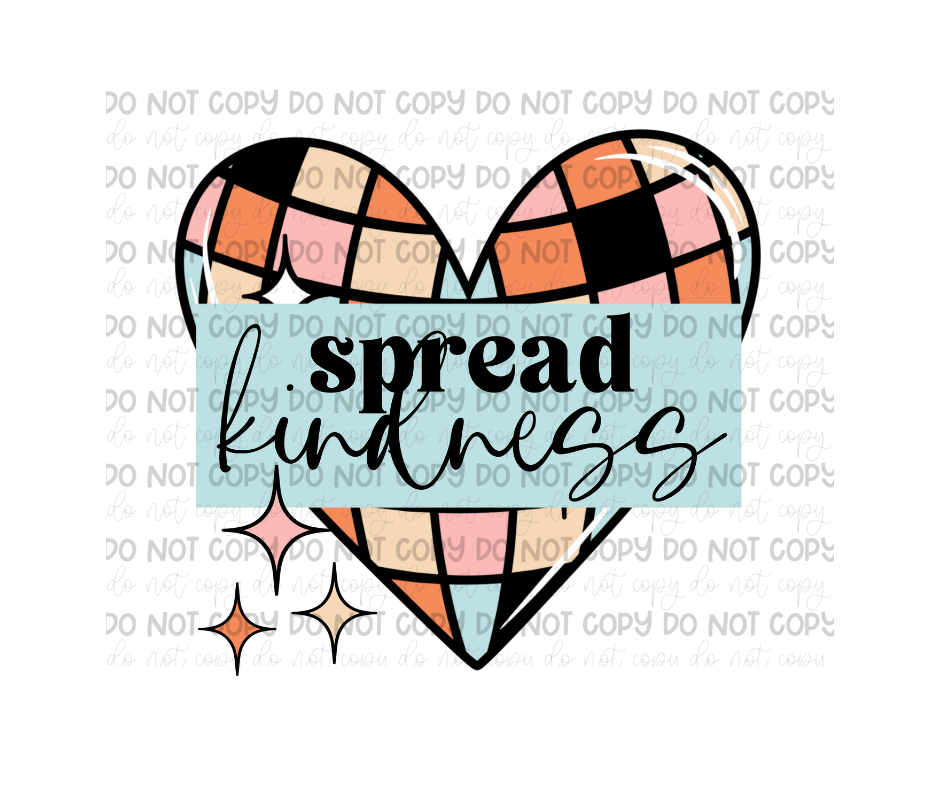 Spread Kindness heart-Ready to Press Transfer