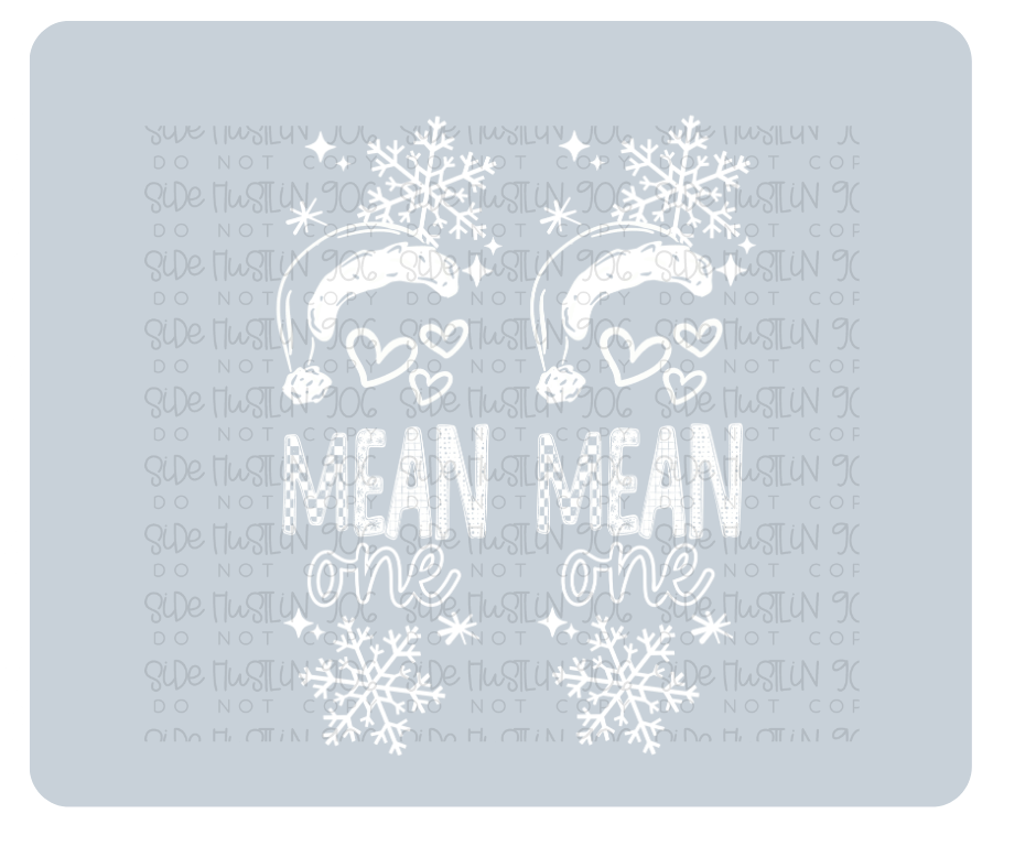 Mean Merry White Sleeve-Ready to Press Transfer