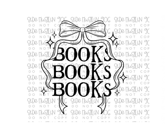 Books Bow Single Color-Ready to Press Transfer