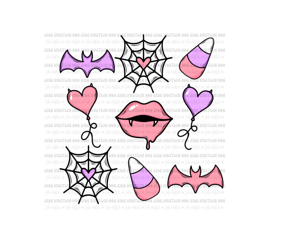 Spooky V-day Grid-Ready to Press Transfer