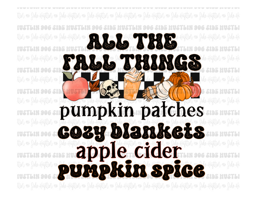 All the Fall things-Ready to Press Transfer