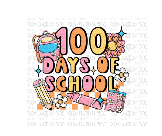 100 Days pink-Ready to Press Transfer