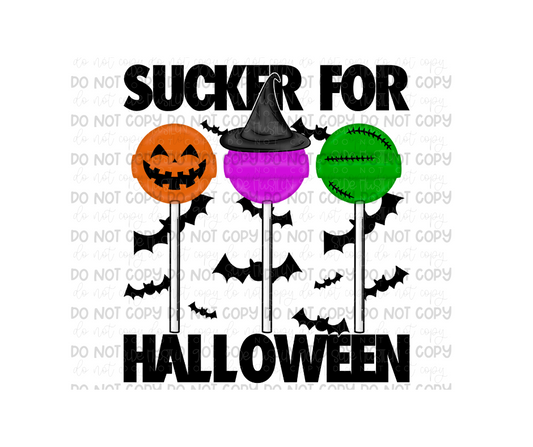 Sucker for Halloween with witch hat-Ready to Press Transfer