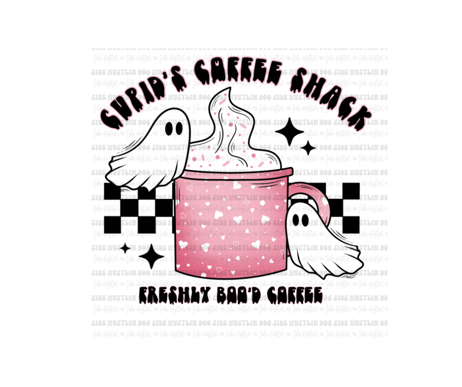 Cupid's Coffee Shack-Ready to Press Transfer