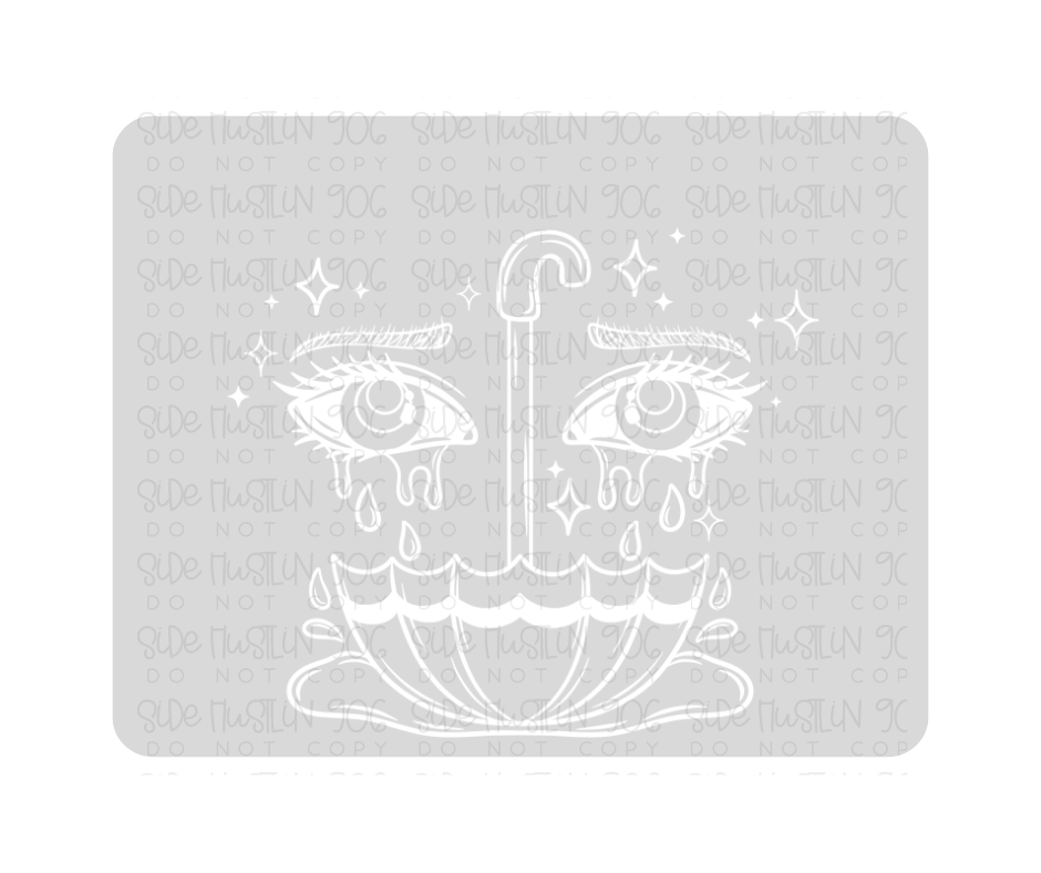 Tears Are like Rain no words Single Color-Ready to Press Transfer