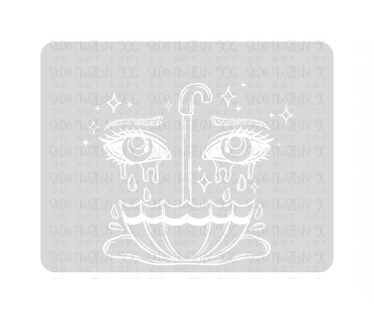 Tears Are like Rain no words Single Color-Ready to Press Transfer