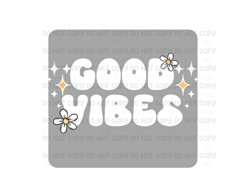 Good Vibes white-Ready to Press Transfer