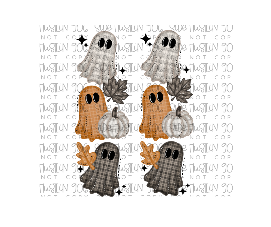 Plaid Ghosts Sleeve-Ready to Press Transfer