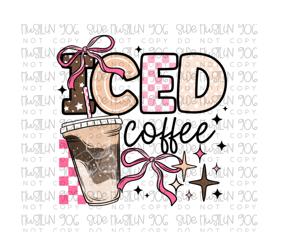 Iced Coffee Pink-Ready to Press Transfer