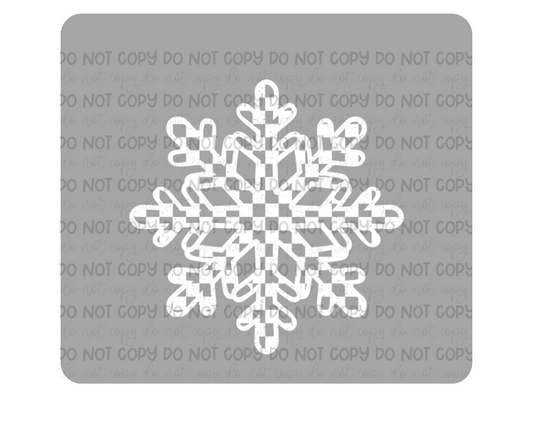 Checker Snowflake white-Ready to Press Transfer