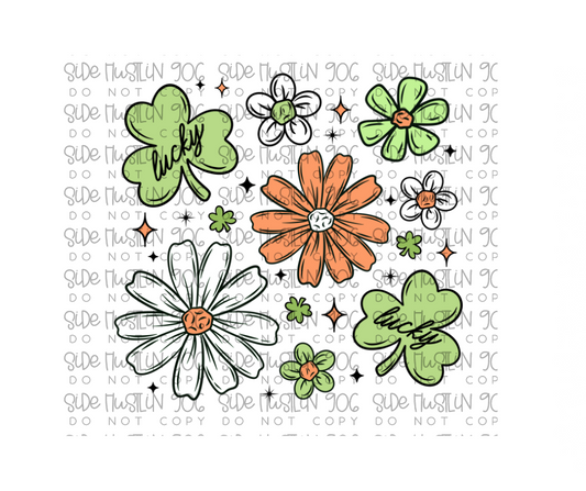 Lucky Florals-Ready to Press Transfer