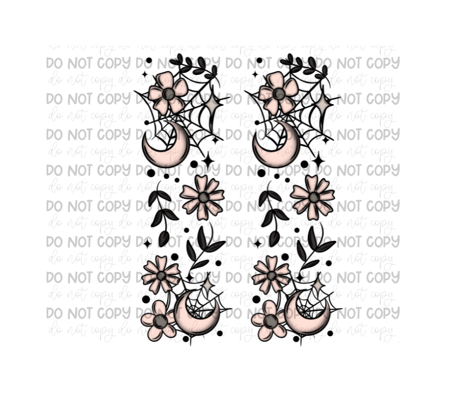 Floral Bat SLEEVES-Ready to Press Transfer