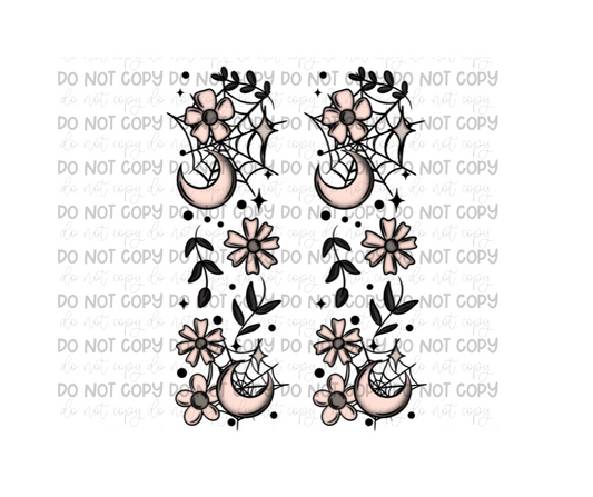 Floral Bat SLEEVES-Ready to Press Transfer