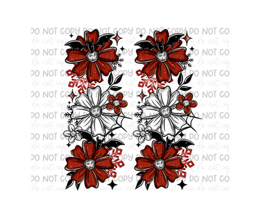 Bat Christmas Florals Sleeves-Ready to Press Transfer
