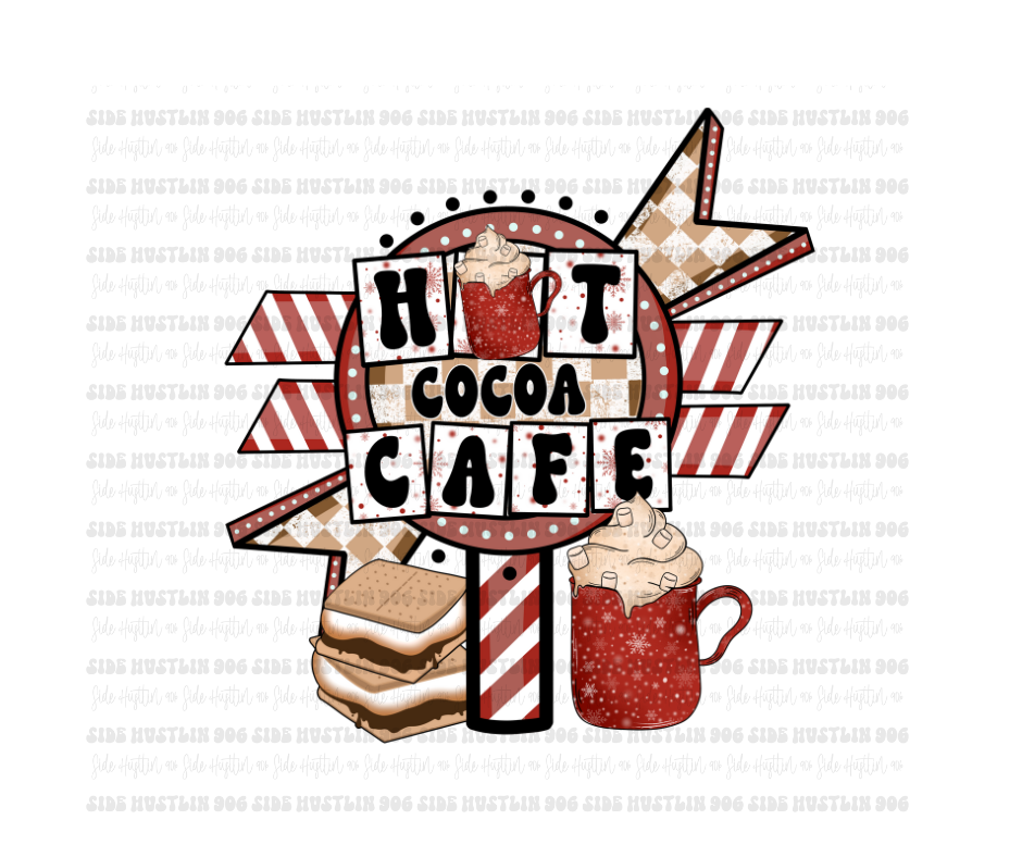 Hot Cocoa Cafe-Ready to Press Transfer