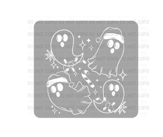 Christmas Ghosties white-Ready to Press Transfer