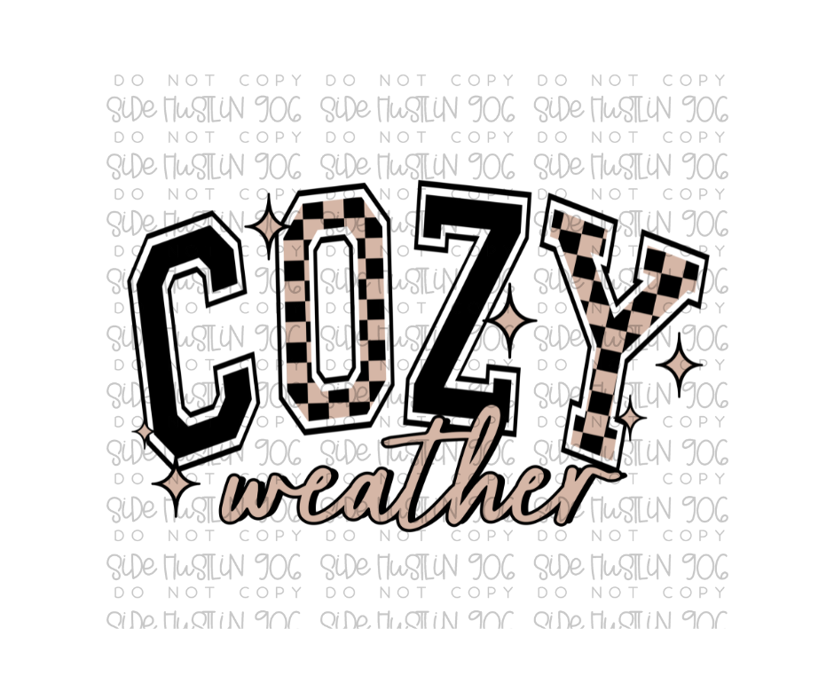 Cozy Weather black-Ready to Press Transfer