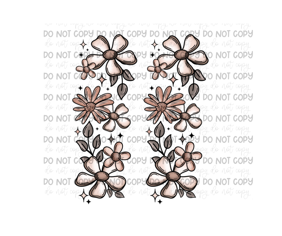 Floral Rib Cage SLEEVES-Ready to Press Transfer