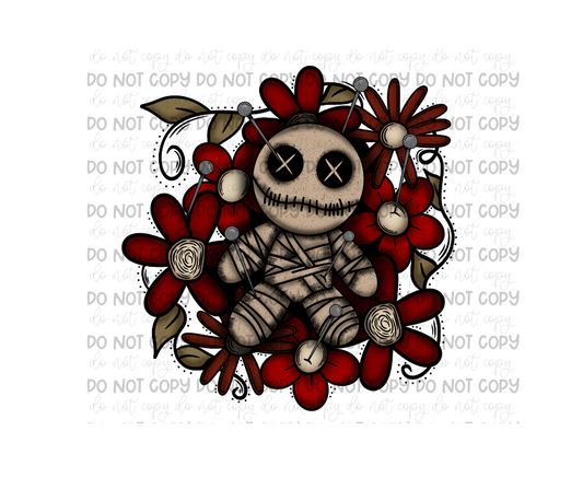 Floral Voodoo Doll-Ready to Press Transfer