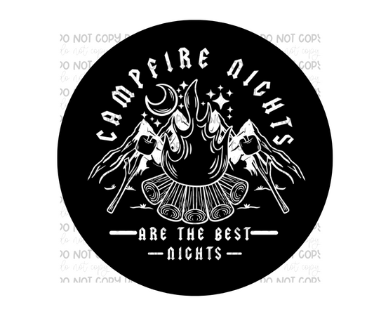 Campfire Nights white-Ready to Press Transfer