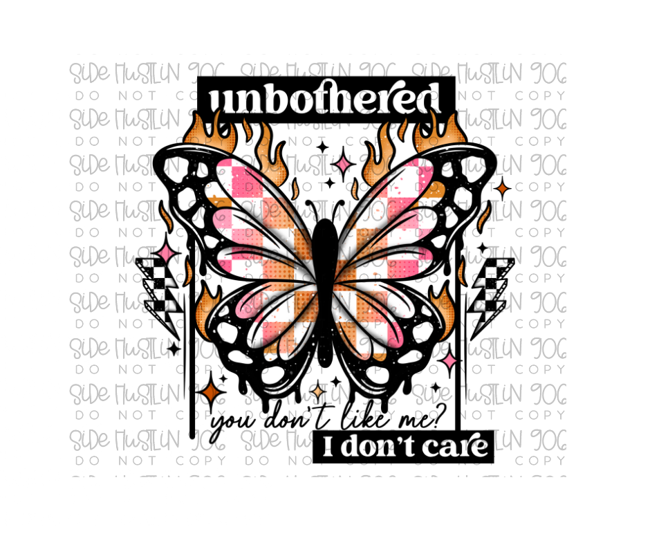 Unbothered Butterfly-Ready to Press Transfer