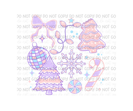 Pastel Winter Collage-Ready to Press Transfer