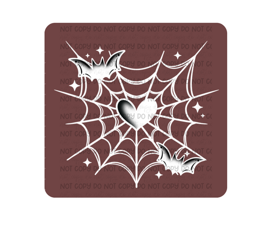 Heart web white-Ready to Press Transfer