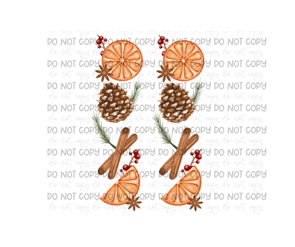 Spiced Christmas SLEEVES-Ready to Press Transfer