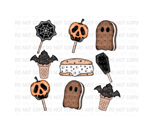 Spooky Ice Cream grid-Ready to Press Transfer