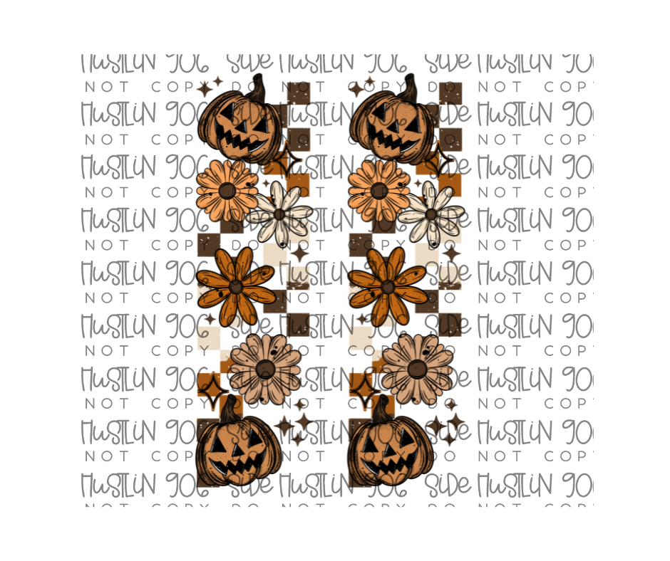 Pumpkin Florals Sleeve-Ready to Press Transfer