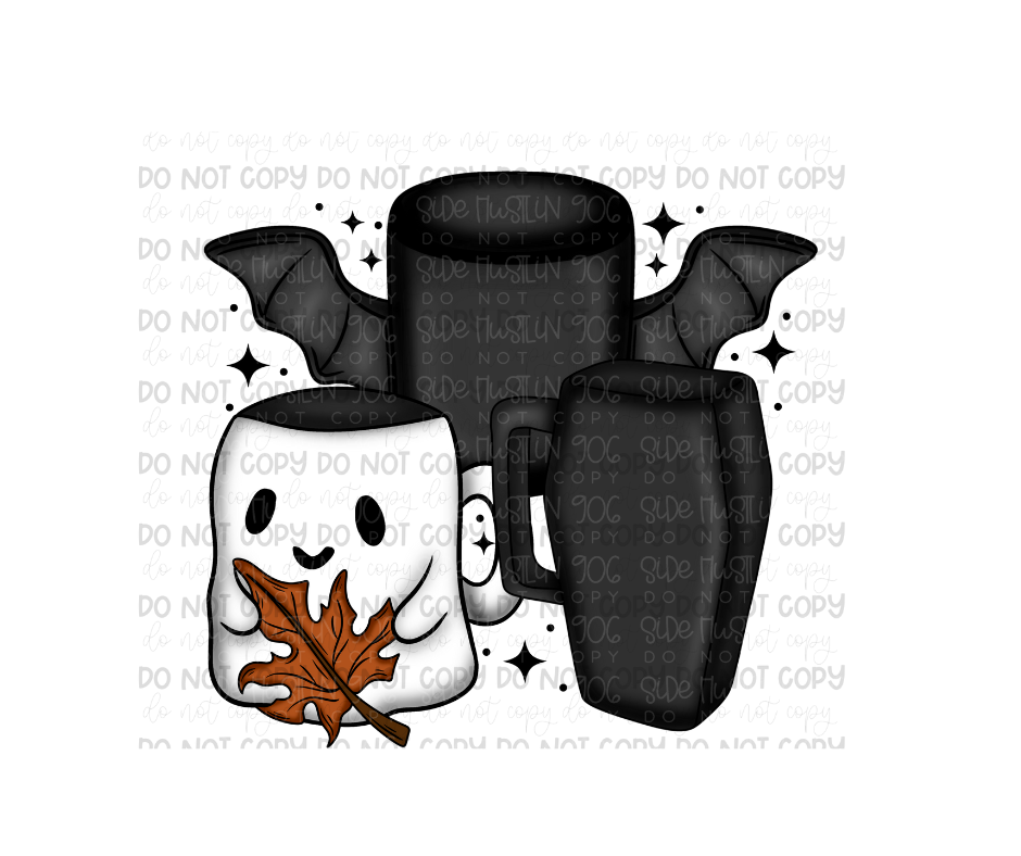 Halloween Mugs black-Ready to Press Transfer