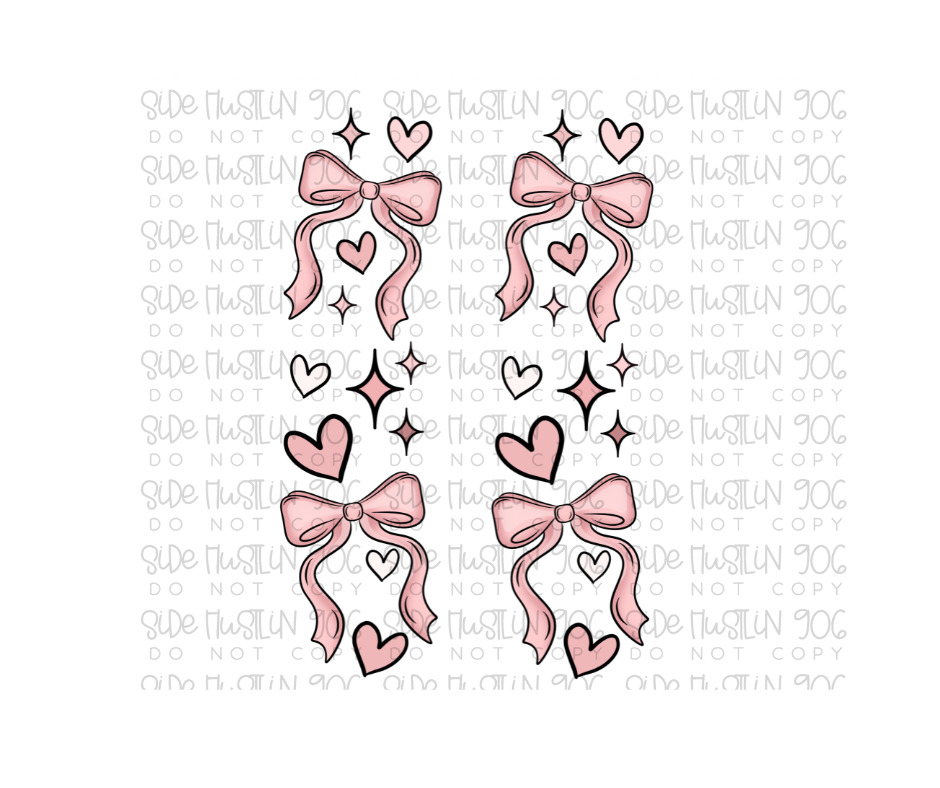 Girly Bow Sleeves-Ready to Press Transfer