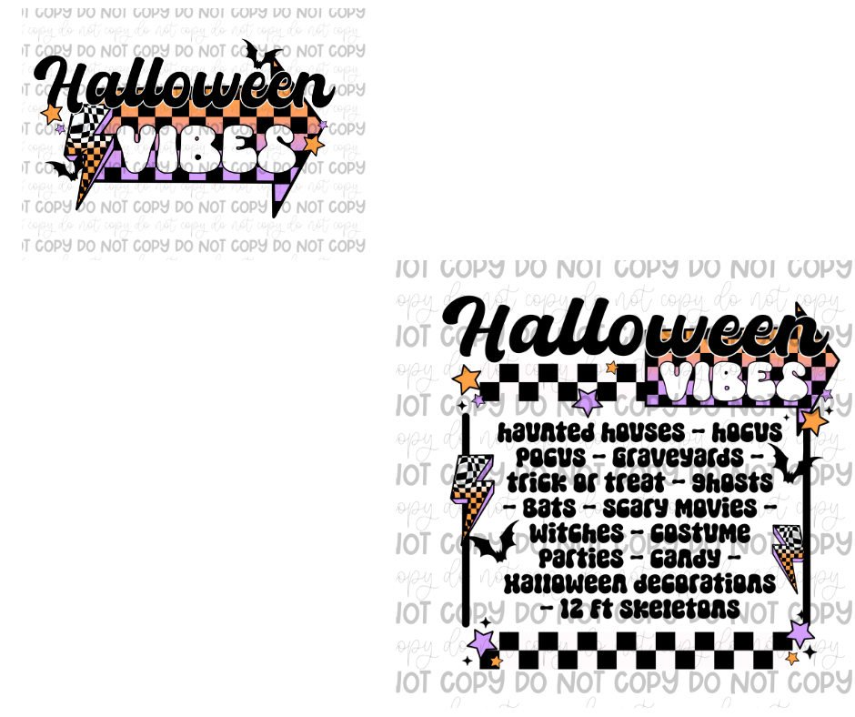 Halloween Vibes & pocket-Ready to Press Transfer