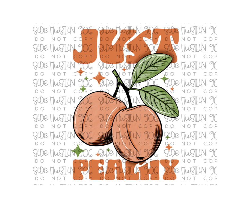 Just Peachy orange w/accents-Ready to Press Transfer