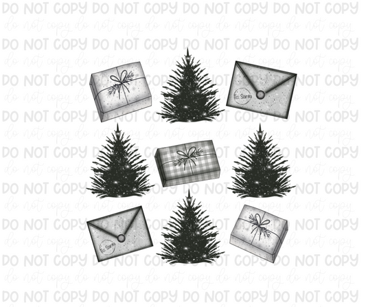 Trees-Gifts Grid-Ready to Press Transfer