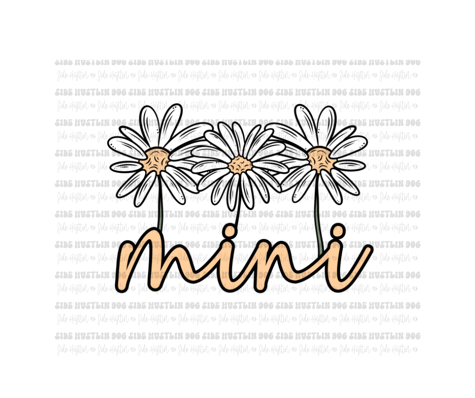 Mini daisy-Ready to Press Transfer