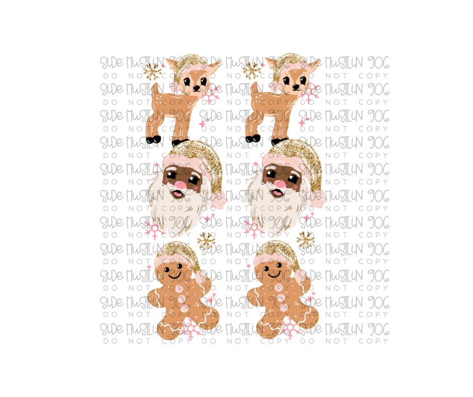 Merry Christmas Sleeve Darker Skin Tone-Ready to Press Transfer