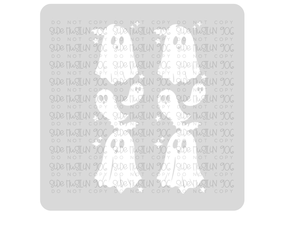 Boo Ghost Sleeve White-Ready to Press Transfer
