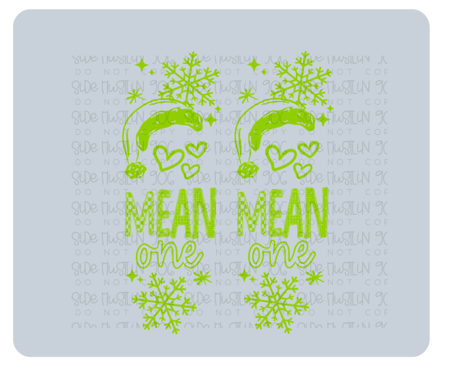 Mean Merry Green Sleeve-Ready to Press Transfer