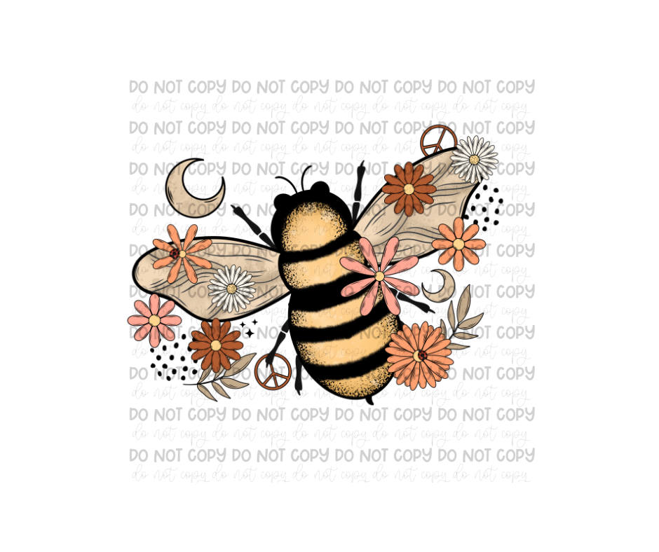 Boho bee-Ready to Press Transfer