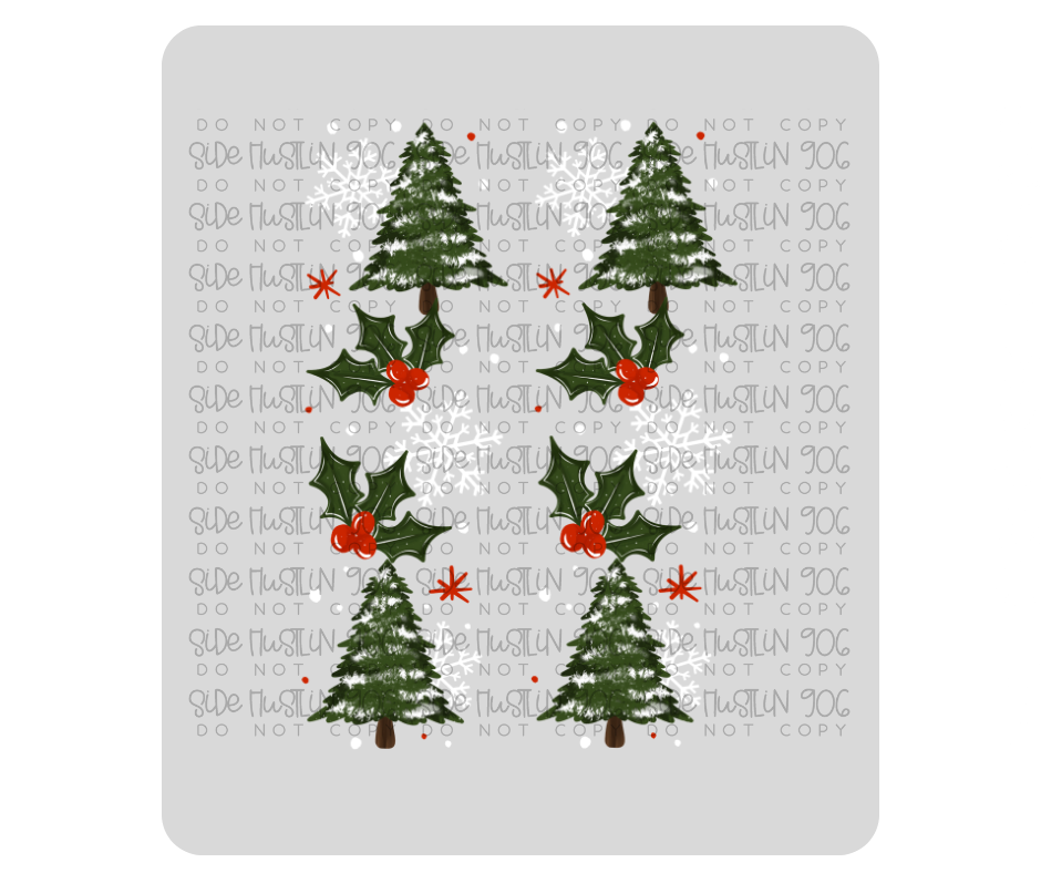 Christmas Trees Sleeve-Ready to Press Transfer