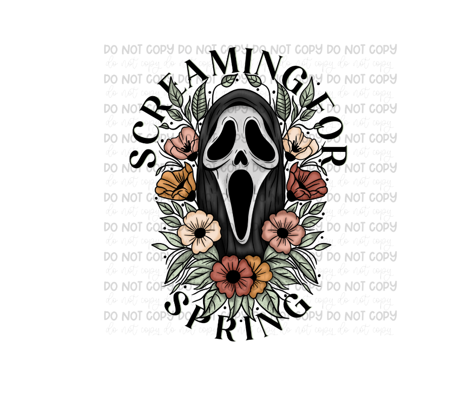 Screaming for Spring dark-Ready to Press Transfer