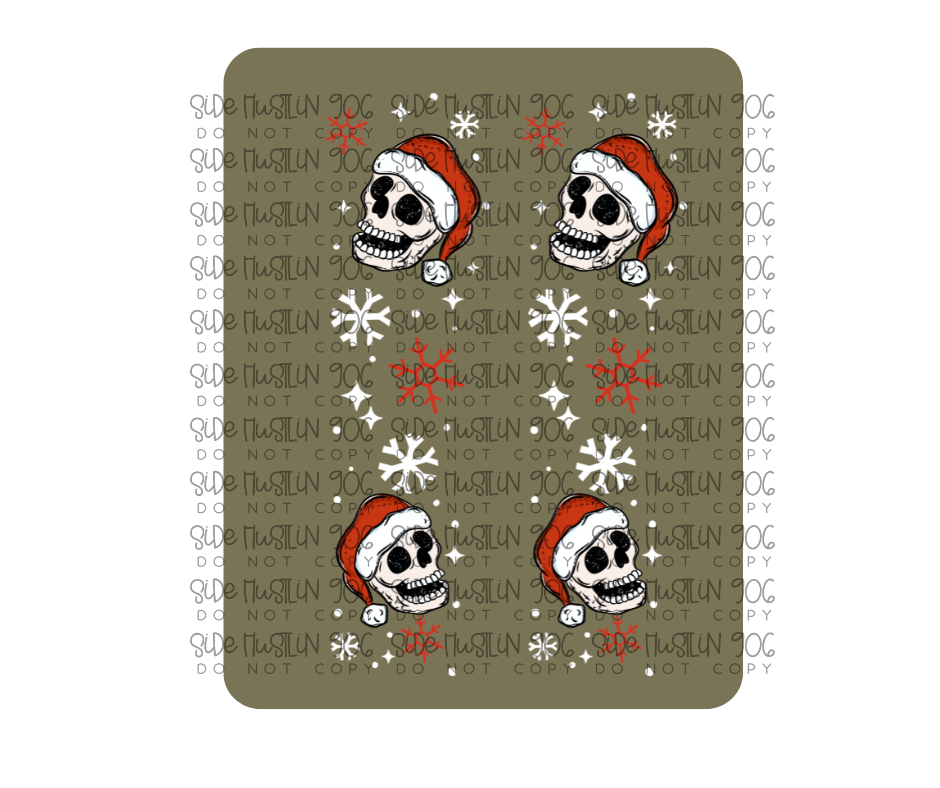 Snow Is Falling Skellie Sleeve White-Ready to Press Transfer