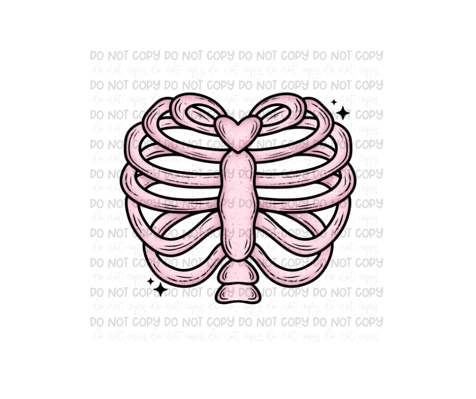 Heart Ribcage-Ready to Press Transfer