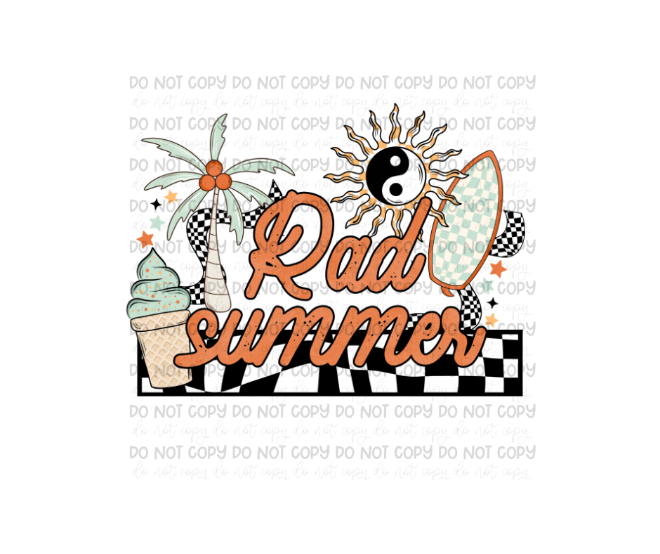 Rad Summer-Ready to Press Transfer