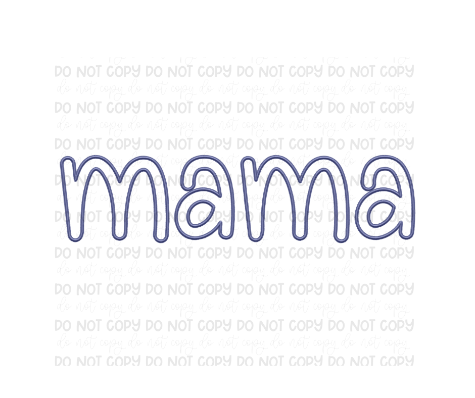 Mama outline-Ready to Press Transfer