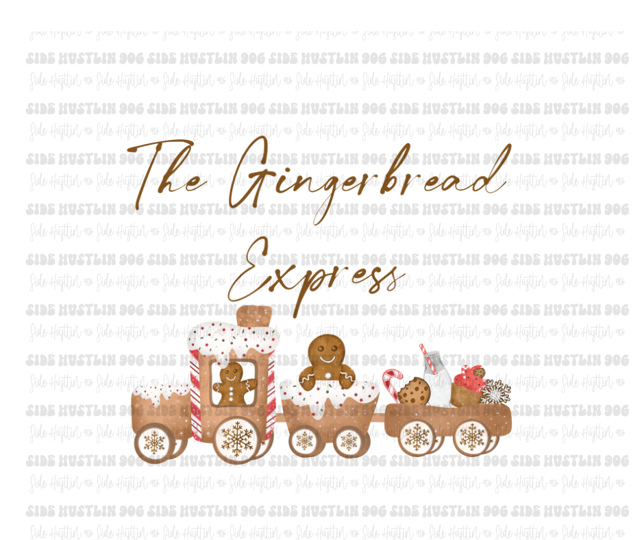 Gingerbread Express-Ready to Press Transfer