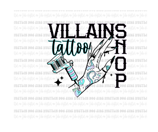 Villains tattoo Shop-Ready to Press Transfer