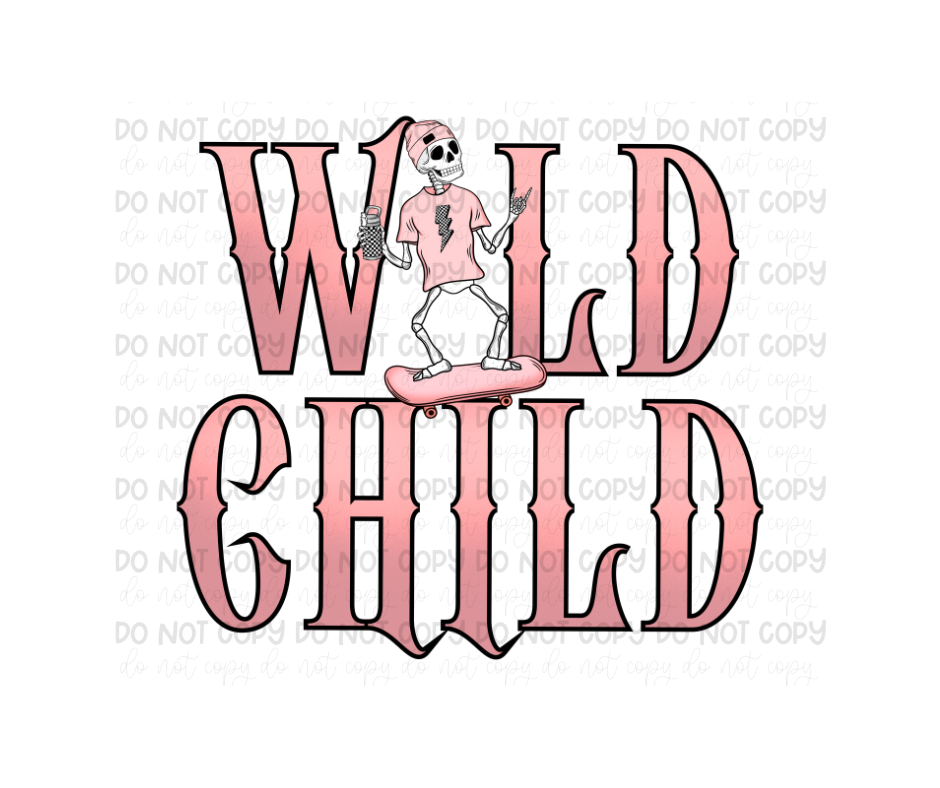 Wild Child pink-Ready to Press Transfer